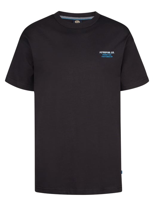Petrol Industries - Jongens Backprint T-shirt Flamingoline - Zwart - Image 1