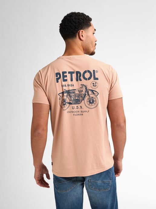 Petrol Industries - Heren Backprint T-shirt Bayfrontstone - Rood - Image 4