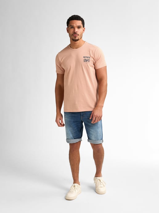 Petrol Industries - Heren Backprint T-shirt Bayfrontstone - Rood - Image 5