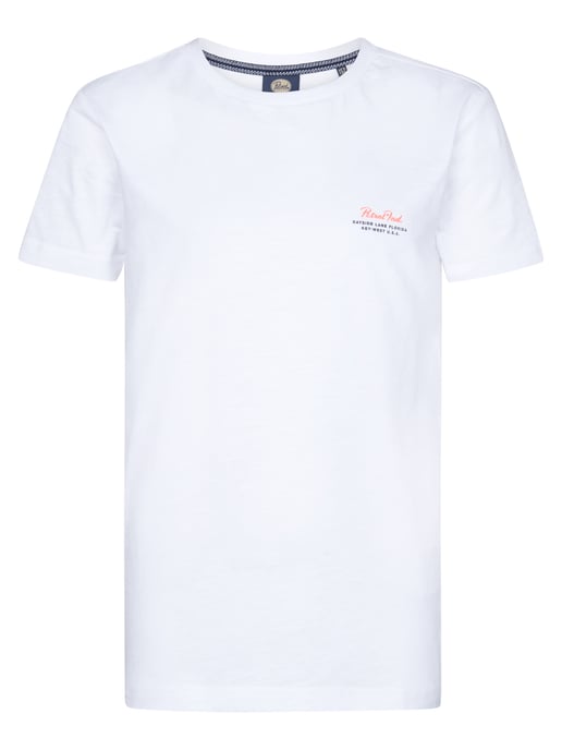 Petrol Industries - Jongens Backprint T-shirt Tealshore - Wit - Image 1