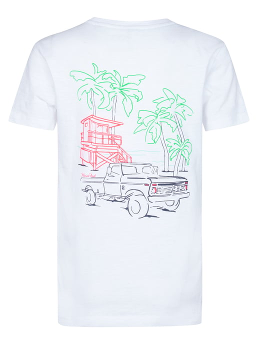 Petrol Industries - Jongens Backprint T-shirt Tealshore - Wit - Image 2
