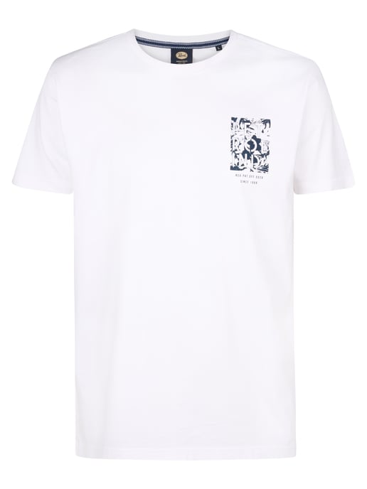 Petrol Industries - Heren Backprint T-shirt Sandcrest - Wit - Image 1