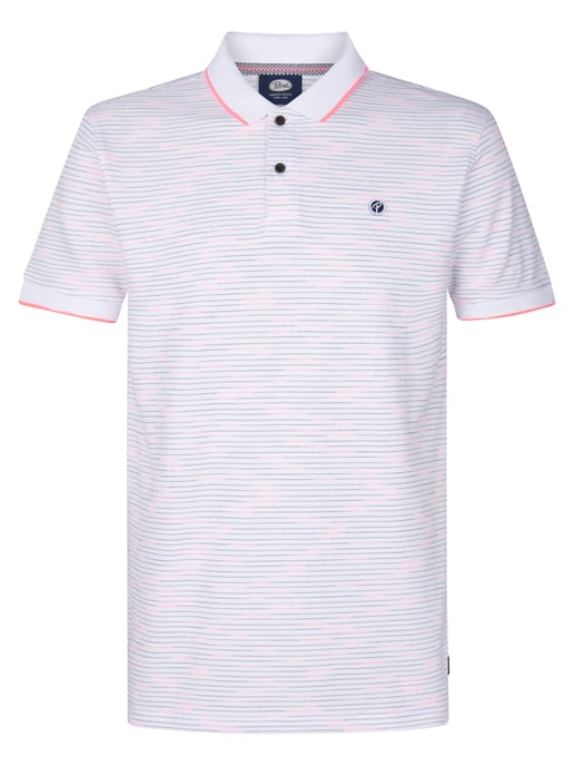 Petrol Industries - Heren All-over Print Polo Drift - Wit - Image 1