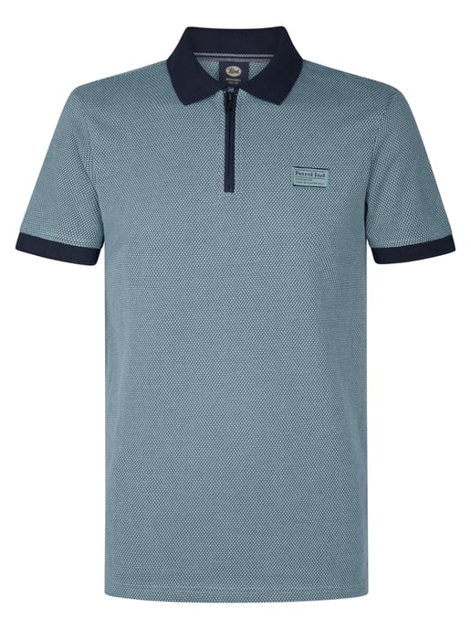 Petrol Industries - Polo with Zipper Keyline Men - Blue - Image 1