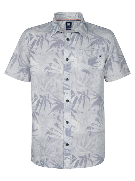 Petrol Industries - Heren All-over Print Overhemd Seafoamview - Blauw - Image 1