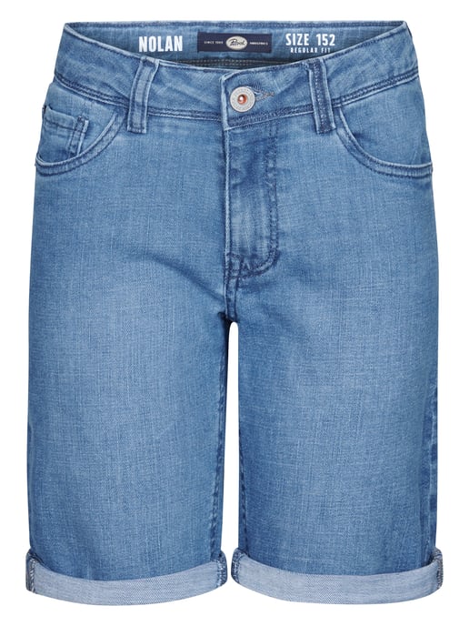 Petrol Industries - Jongens Bassano Denim Short Teal - Blauw - Image 2