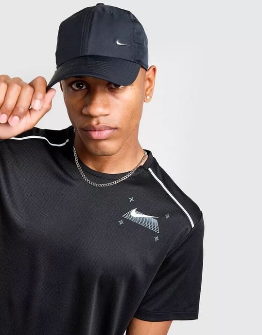 Nike Miler Men’s Short Sleeve Running T-Shirt Black - Image 2