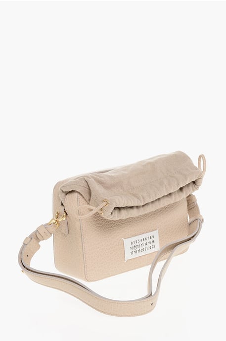 MM11 Textured Leather 5A Crossbody Bag with Canvas Detail in Pink - Image 3