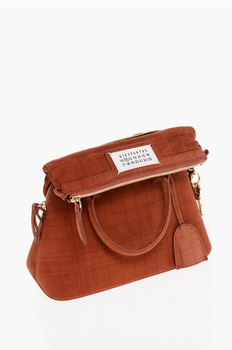 MM11 Recycled Suede 5AC Bag in Red - Image 4