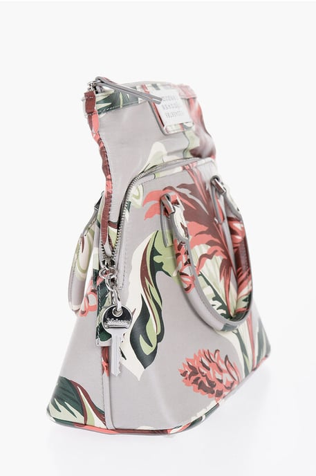 Schoudertas met bloemenprint in groen - Image 2