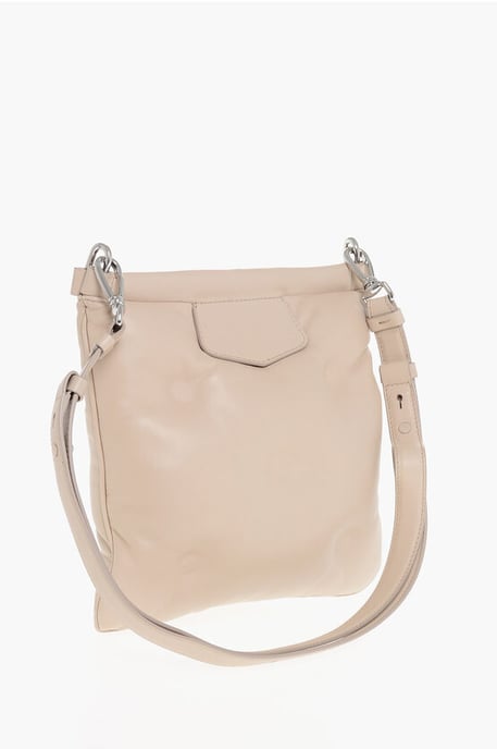 MM11 gewatteerde leren GLAM SLAM crossbodytas met magnetische C in roze - Image 2