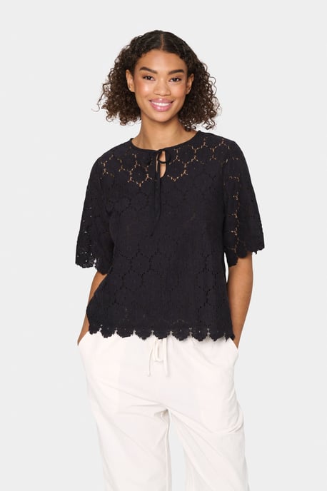 Blouse with short sleeve Loose fit - Image 2