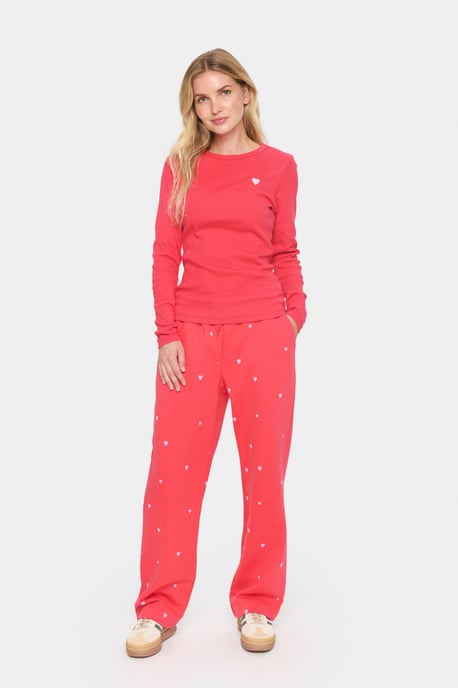 Blouse met lange mouwen Fitted red - Image 1