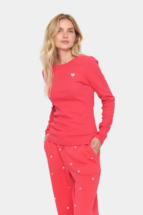 Blouse met lange mouwen Fitted red - Image 2