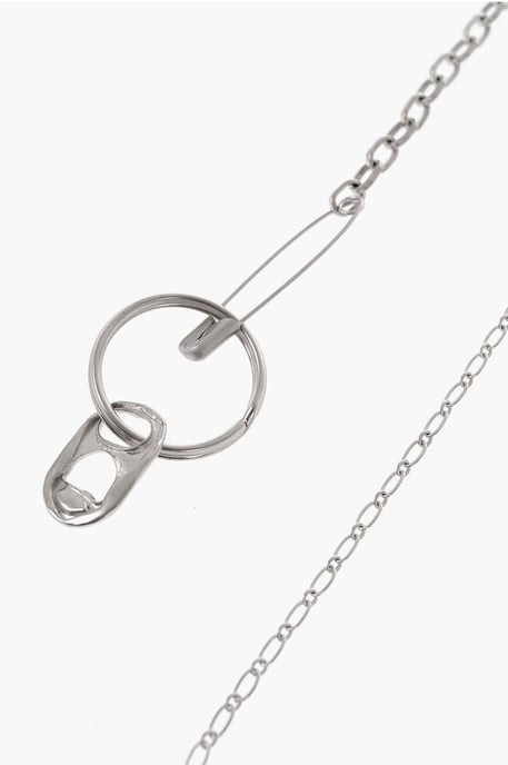 MM6 Pins with Safety Pins and Chains Desing in Silver - Image 2