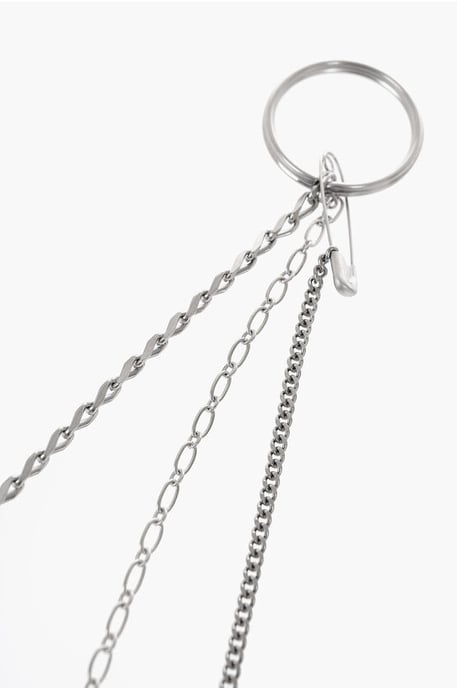 MM6 Pins with Safety Pins and Chains Desing in Silver - Image 4