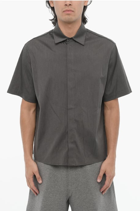 Short Sleeved Loose Fit Shirt in Gray - Image 1