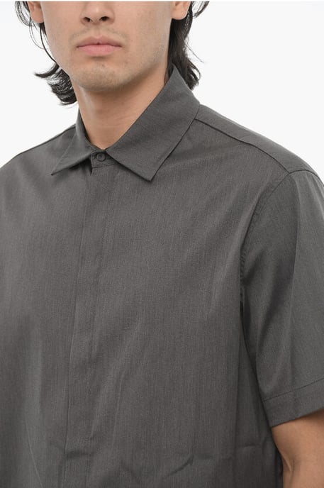 Short Sleeved Loose Fit Shirt in Gray - Image 3