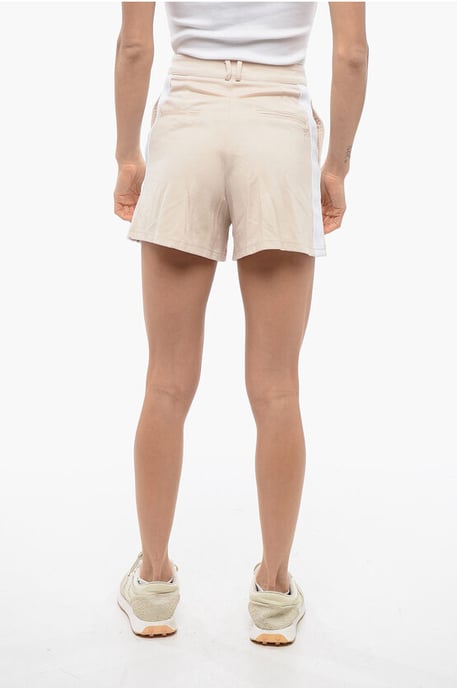 Stretch AXIM Shorts with Side Bands in Beige - Image 2