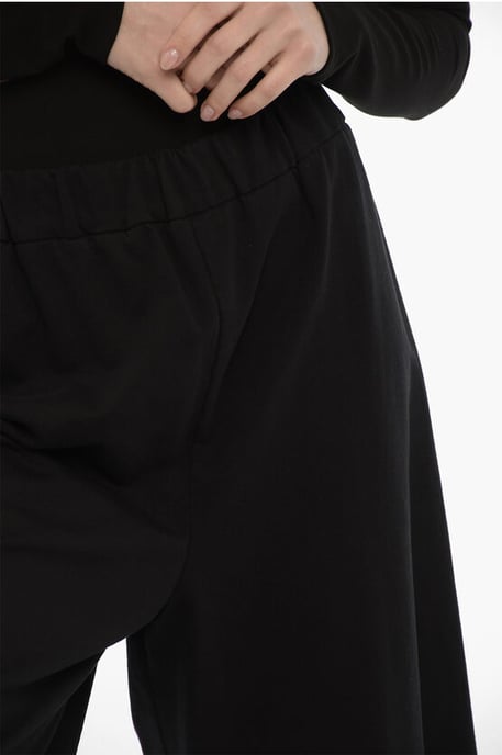 Cotton Shorts with Patch in Black - Image 3