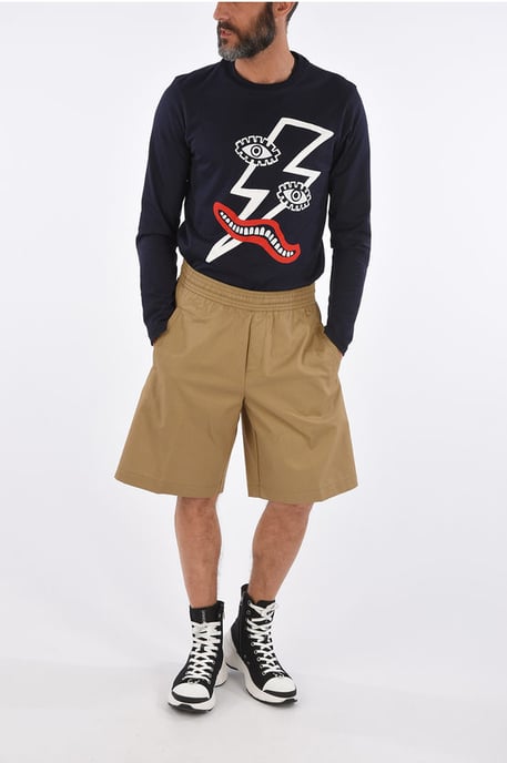 Drawstring CITY Shorts in Beige - Image 4