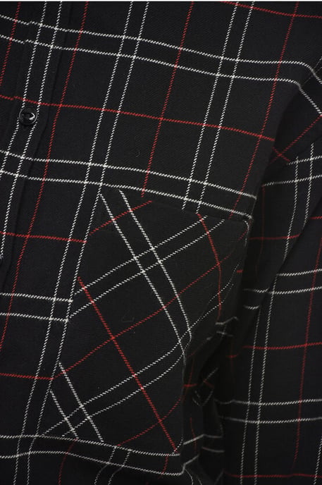 Tartan FLANNEL overhemd in zwart - Image 3
