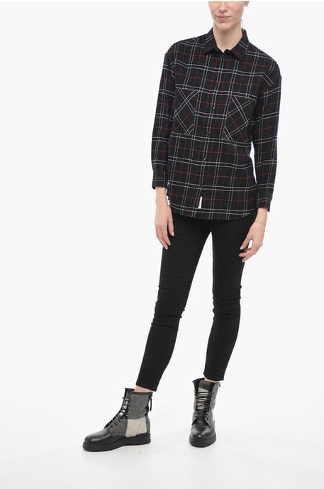 Tartan FLANNEL overhemd in zwart - Image 4