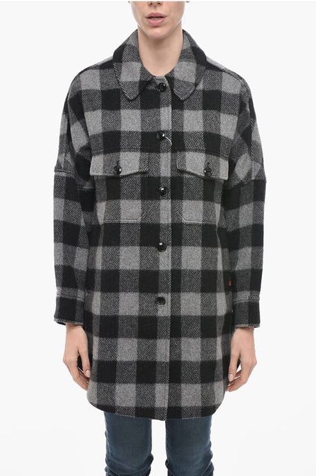 Wool Blend BUFFALO Overshirt in Gray - Image 1