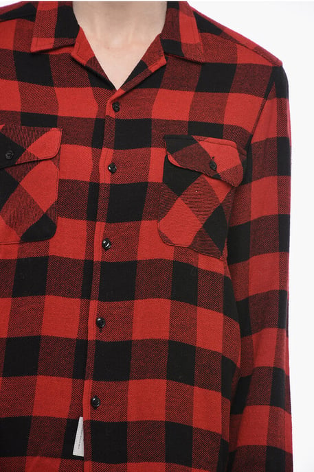 Checkered FLUID CHAMOIS Camicia in Red - Image 3
