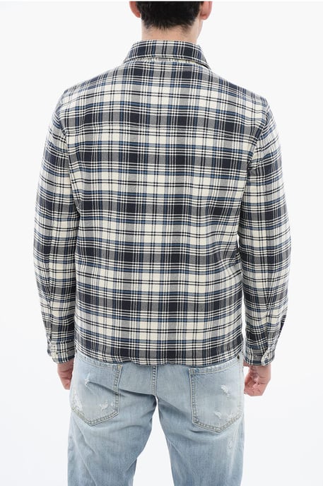 Padded Checkered TIMBER Overshirt in Blue - Image 2