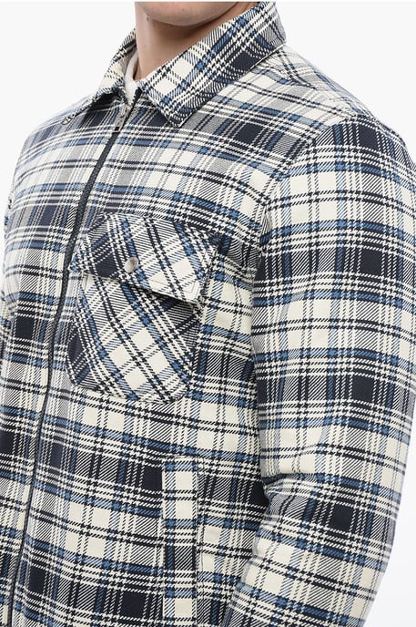 Padded Checkered TIMBER Overshirt in Blue - Image 3