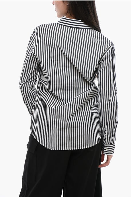 Awning Striped YARN Saharan Shirt in Black & White - Image 2