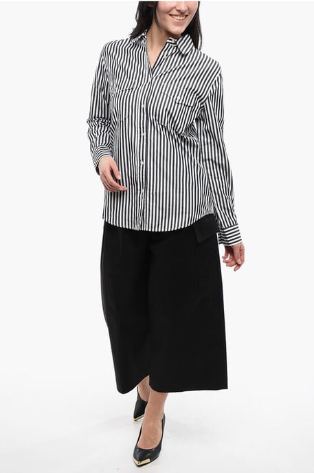 Awning Striped YARN Saharan Shirt in Black & White - Image 4