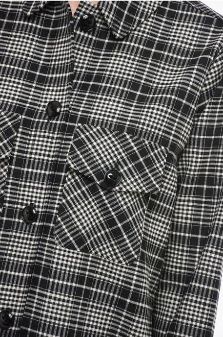 Checkered ALASKAN Overshirt in Black & White - Image 3