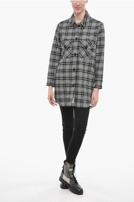 Checkered ALASKAN Overshirt in Black & White - Image 4