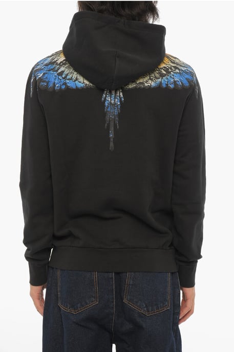 Brushed Cotton LUNAR WINGS Hoodie in Black - Image 2