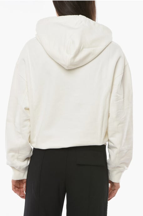 Brushed Cottton MULTICORD Hoodie in White - Image 2