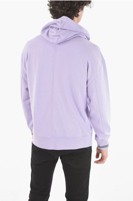 JAMES HARDEN x NEIL BARRETT Easy Fit Hoodie med tryckt stock i violett - Image 2