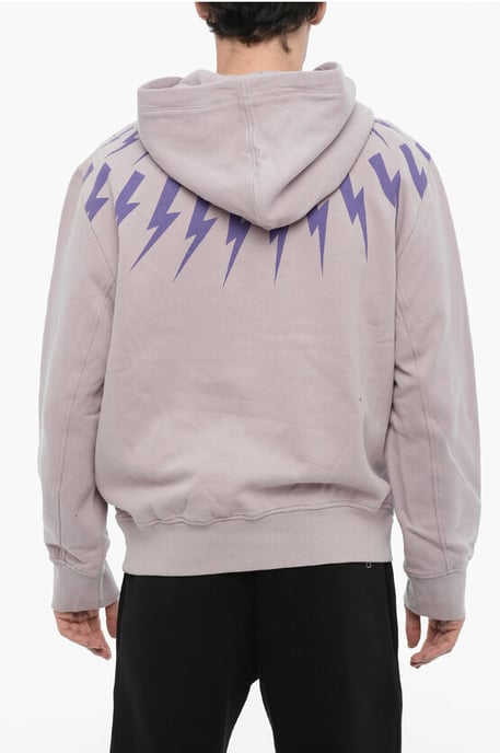 Fleecebomulls-FAIRISLE THUNDERBOLT-huvtröja i violett - Image 2