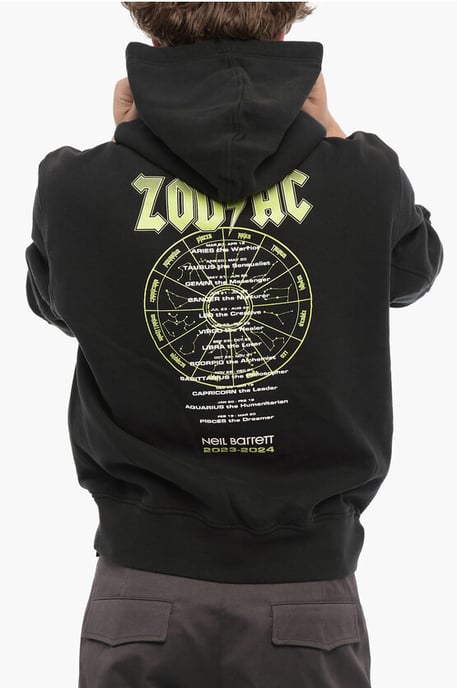 Fleeced Cotton Easy Fit ZOD AC Hoodie in Black - Image 2