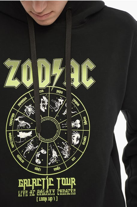 Fleeced Cotton Easy Fit ZOD AC Hoodie in Black - Image 3