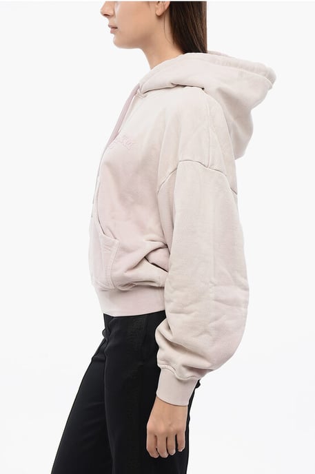 Maxi Hoodie LAUNDRY med logotyp och påsydd ficka i rosa - Image 3