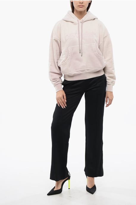 Maxi Hoodie LAUNDRY med logotyp och påsydd ficka i rosa - Image 4