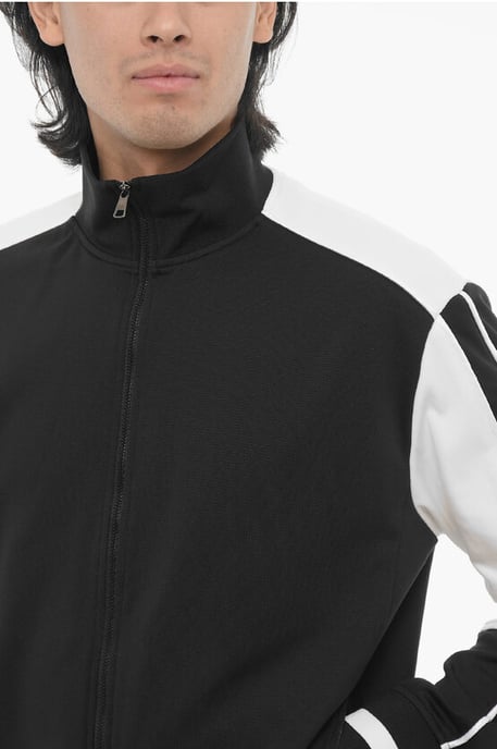 Tvåfärgad SPORT MODERNIST-tröja med dragkedja i svart och vitt - Image 3