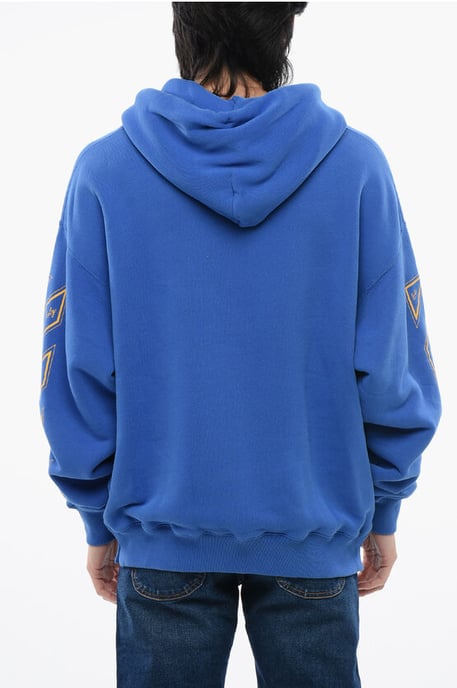 Brushed Cotton OW23 Skate Fit Hoodie in Blue - Image 2