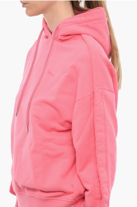 Brushed Cotton Hoodie in Pink - Image 3