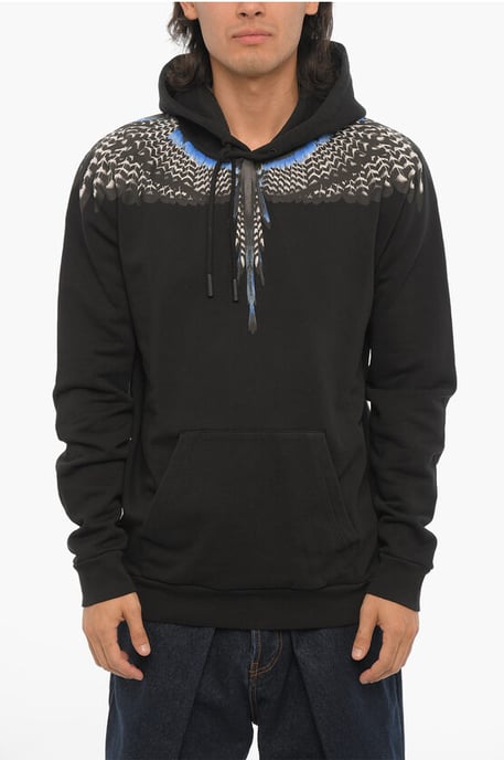 Regular Fit GRIZZLY WINGS Hoodie in Black - Image 1