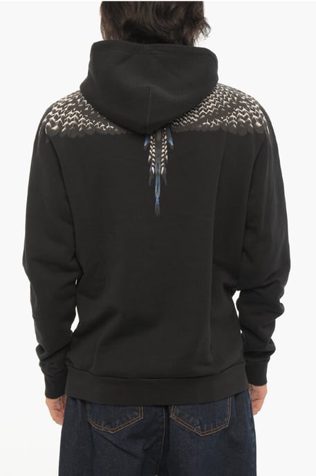 Regular Fit GRIZZLY WINGS Hoodie in Black - Image 2