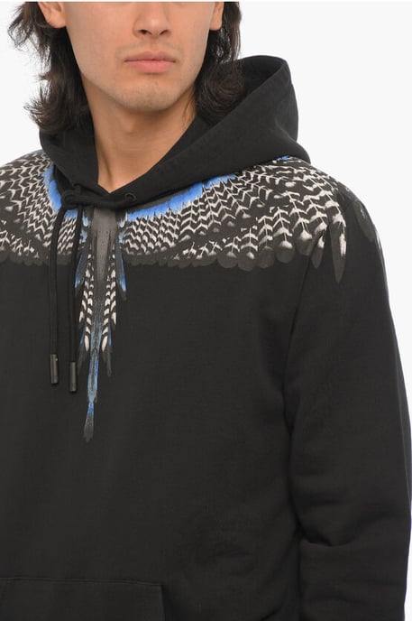 Regular Fit GRIZZLY WINGS Hoodie in Black - Image 3