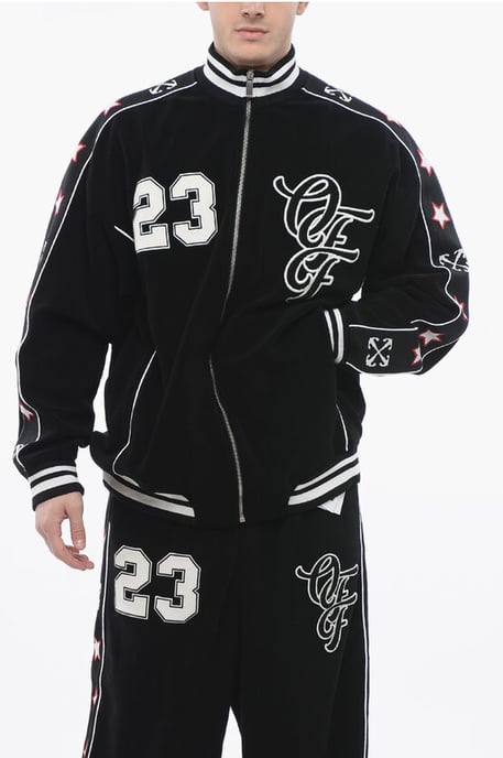 Terry NATLOVER – Svart VARSITY-träningströja med banddetalj - Image 1